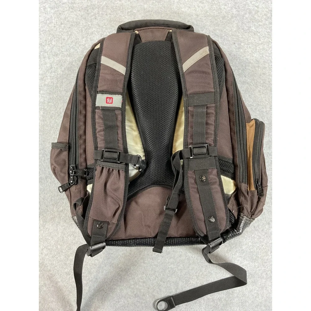 Ful Brown Tan Multi-Pocket Laptop Backpack Travel School Bag